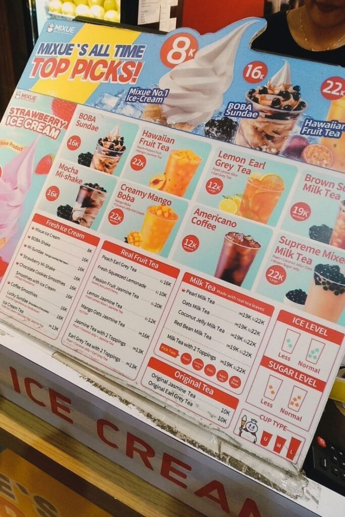 Menu các món nước dễ uống và rẻ Menu các món nước dễ uống và rẻ