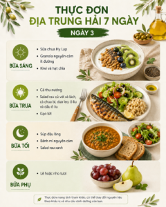 thực đơn chế độ ăn địa trung hải thứ 4