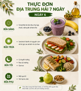 thực đơn chế độ ăn địa trung hải thứ 7